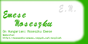 emese moseszku business card